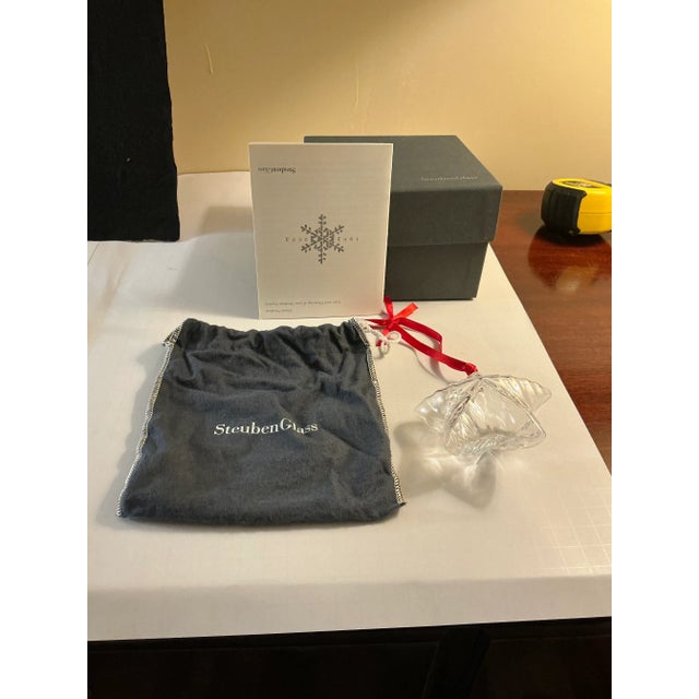 Early 21st Century Steuben “Star” Christmas Tree Ornament For Sale - Image 5 of 7