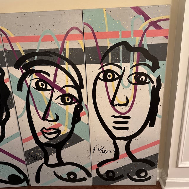 Peter Keil 1970s Abstract Painting by Peter Keil, Set of 3 For Sale - Image 4 of 12