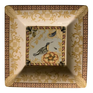 Contempary Spode Sumatra Fine Porcelain 10” Square Table Plate For Sale
