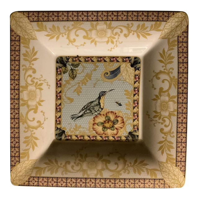 Contempary Spode Sumatra Fine Porcelain 10” Square Table Plate For Sale