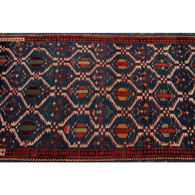 Late 19th Century Antique Caucasian Scatter Wool Rug For Sale - Image 9 of 12