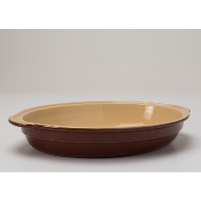 Vintage Emile Henry Brown Oval Casserole Dish 17.25" France Chairish