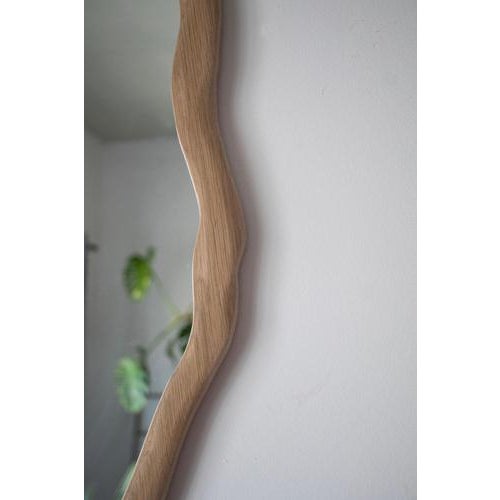 Wood Handcrafted Maxi Ondulation Mirror by Alice Lahana Studio For Sale - Image 7 of 12