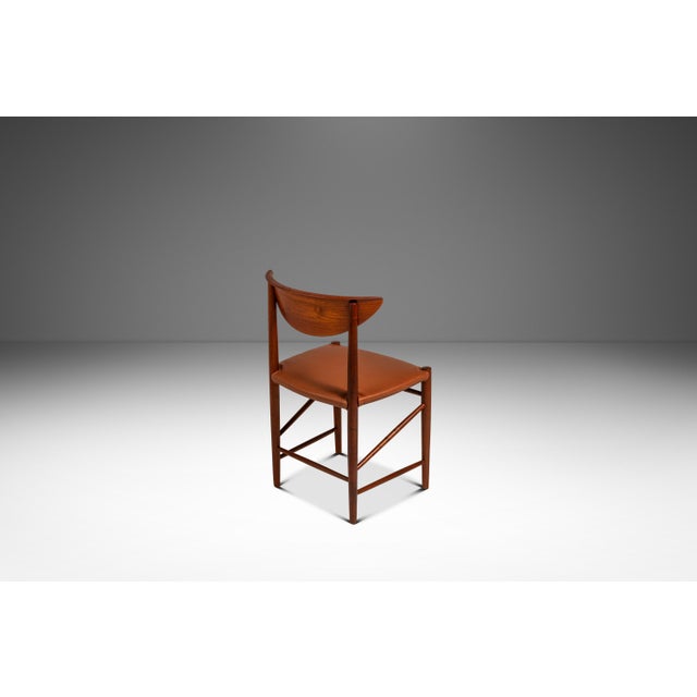 1960s Rare Mid-Century Danish Modern Model 317 Chair in Teak & Leather Attributed to Peter Hvidt & Orla Mølgaard for Søborg Møbelfabrik, Denmark, C. 1960s For Sale - Image 5 of 18