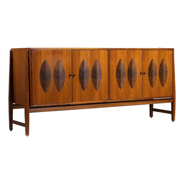 Kipp Stewart for Calvin Furniture Mid Century Walnut and Rosewood Sideboard Credenza For Sale