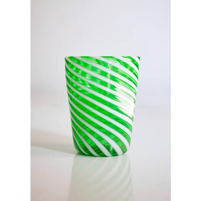 Green Murano Drinking Glasses by Maryana Iskra for Ribes the Art of Glass, Set of 6 For Sale - Image 8 of 12