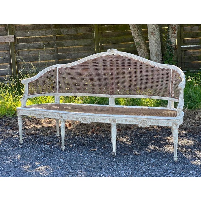 A very rare Gustavian Swedish late 18th Century Sofa or settee. Having a fantastic look and still retaining some of its...