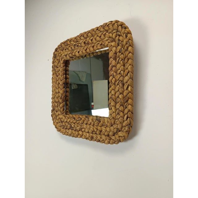 Vintage Rope Mirror by Adrien Audoux & Frida Minet, 1970s For Sale - Image 3 of 12