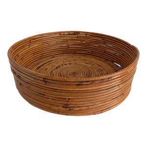Vintage Crespi Style Pencil Reed Basket