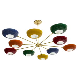 Stilnovo Style Multicolored Sputnik Chandelier