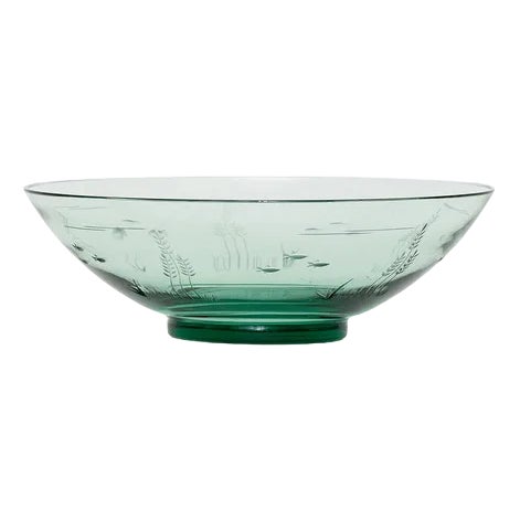 Glass Bowl by Gören Hongell for Karhula, Finnland, 1930s For Sale
