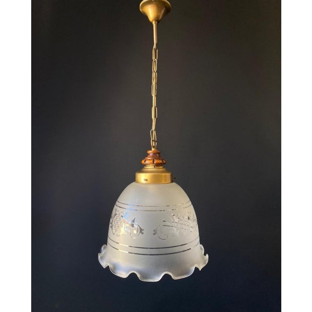 Vintage Italian Glass Pendant, 1960s For Sale - Image 9 of 10