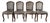 1970s Italian French Provincial Louis XV-Style Carved Wood & Suede Dining Chairs – Set of 4 For Sale