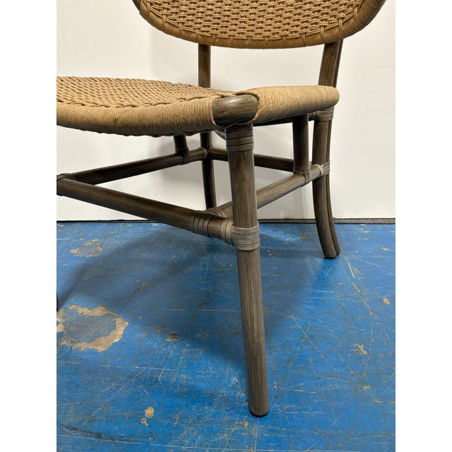 Stylish Baker McGuire / Barbara Barry Hanalei Dining Chair. Taupe frame, woven cane construction. Original retail $1791....