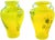 Murano Mid-Century Murano Style Lemon-Yellow Italian Art Glass Vases With Handles - Set of 2 For Sale - Image 4 of 10