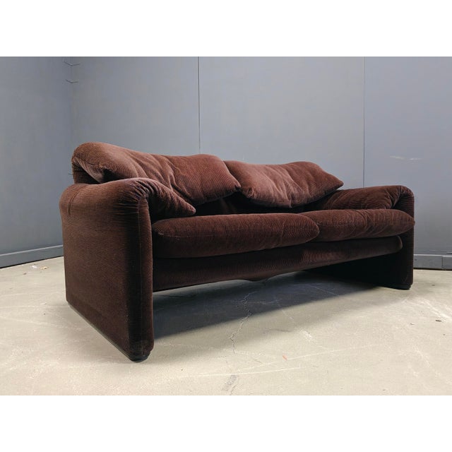 Vintage Maralunga Sofa Set by Vico Magistretti for Cassina, 1973, Set of 3 For Sale - Image 14 of 18