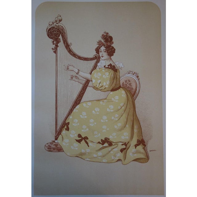 Roedel The Romance, 1897 Original lithograph in color on fine vellum Signed in the plate Dimensions 40 x 31 cm Lithograph...