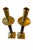 Traditional Pair of Black and Brass Candlesticks With Square Bases, 1970s – 12” For Sale - Image 3 of 5
