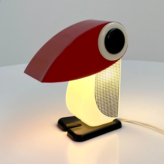 Penguin Table Lamp attributed to Fernando Cassetta for Tacman, 1970s For Sale - Image 9 of 10