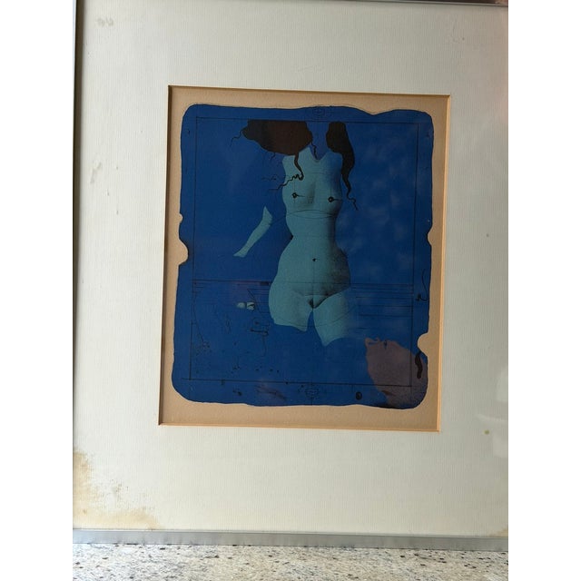 Paul Wunderlich, Torso sur une pierre bleue, Nude, Original Lithograph, 1972, Framed For Sale - Image 9 of 10
