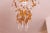 Art Deco Crystal and Murano Glass Orange Flowers Chandelier, 1970s For Sale - Image 3 of 12