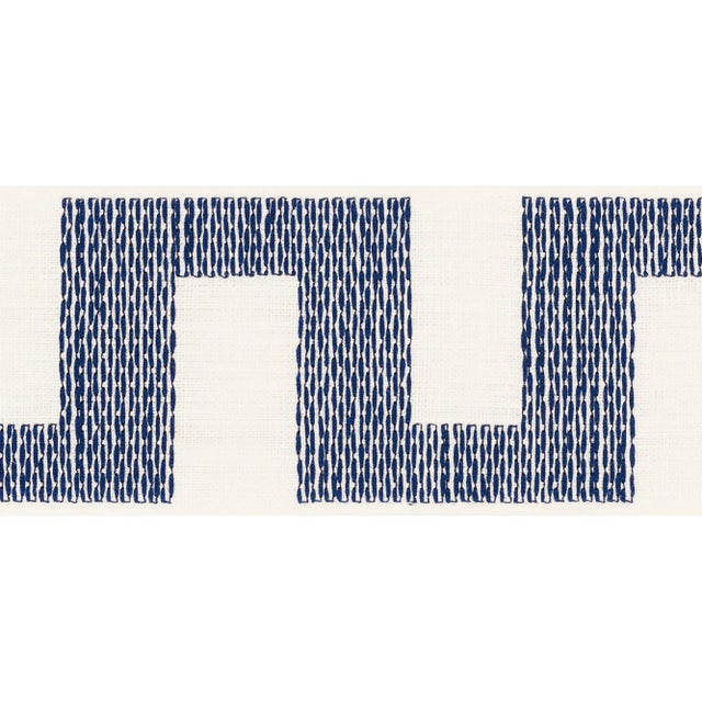 Contemporary Schumacher Matrix Tape Trim in Blue For Sale - Image 3 of 3