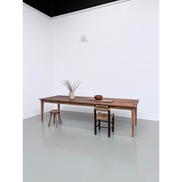 Vintage Farmhouse Table in Pine, 1950s For Sale - Image 4 of 18