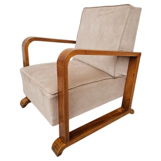 Art Deco Armchair in Walnut, Austria, 1920s For Sale