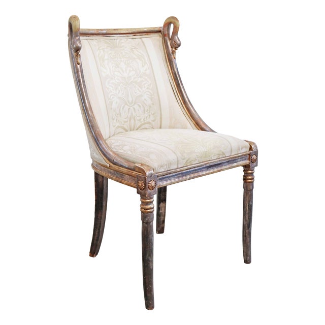 French Empire Style Swan Chair, 1980s For Sale