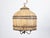 Vintage English Rustic Wooden Barrel Light Fixture with Three Scrolling Arms For Sale In Atlanta - Image 6 of 10