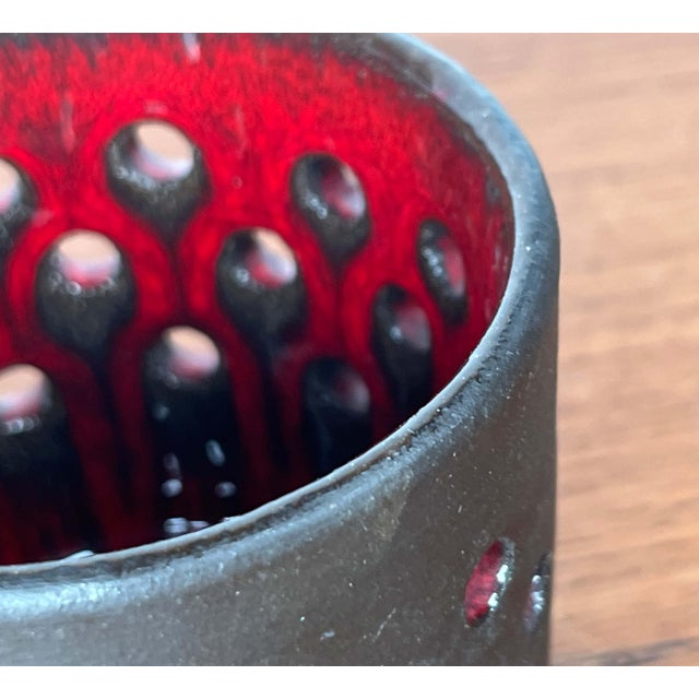 Ceramic Mid-Century Modern Danish Studio Pottery Candleholder from Lehmann Pottery, 1960s For Sale - Image 7 of 18