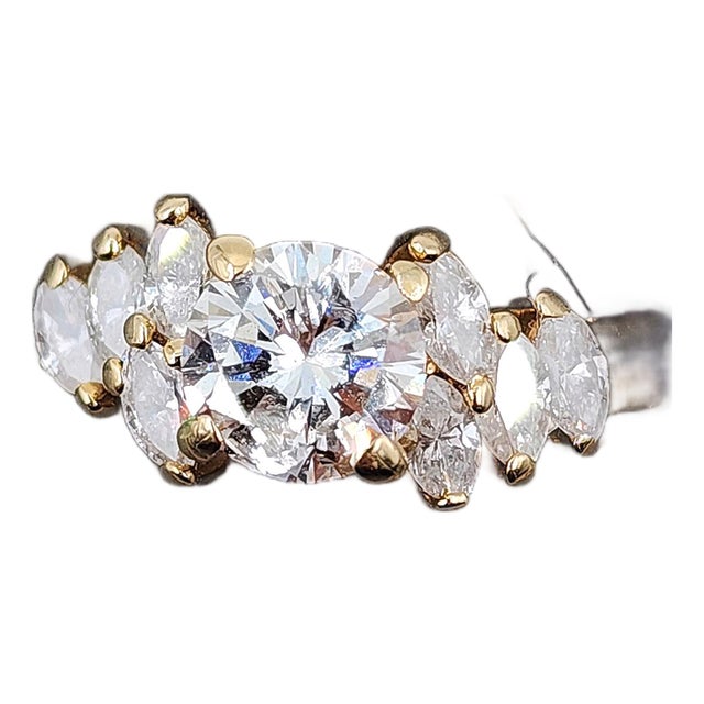 1.07 Ct Diamond Ring Size 6.75 For Sale