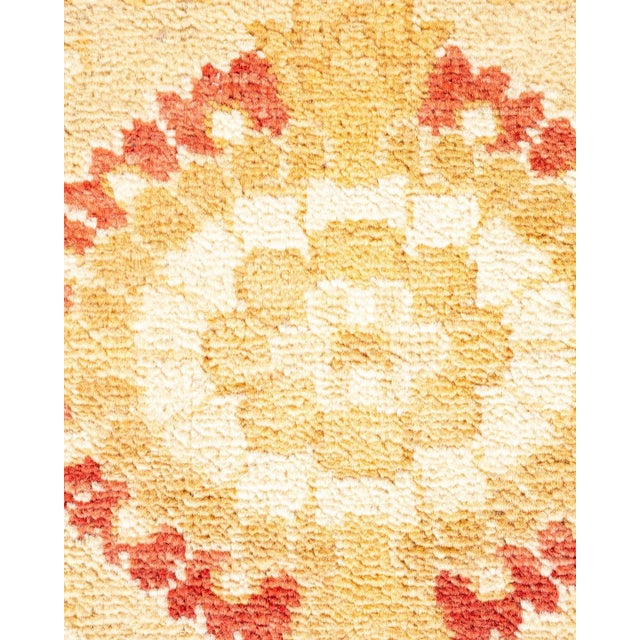 Traditional Eclectic, One-of-a-Kind Hand-Knotted Area Rug in Yellow, 9' 1" x 9' 2" For Sale - Image 3 of 8