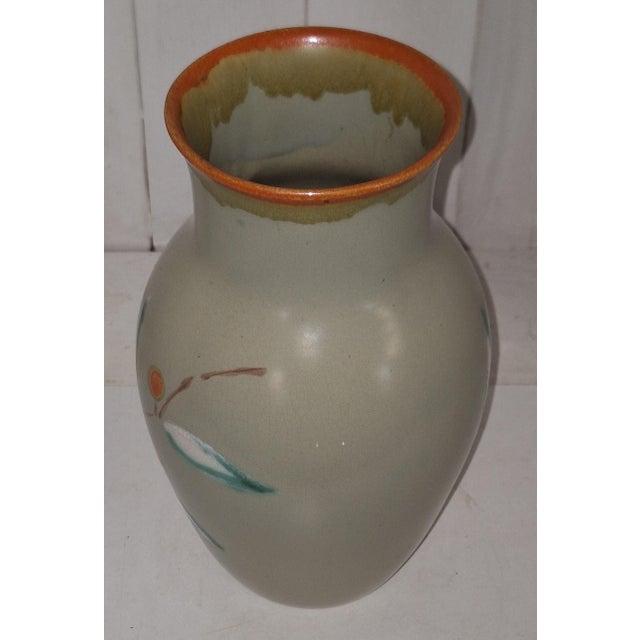 Antique Art Deco Ceramic Vase with Decoration by Villeroy & Boch, Mettlach, Saar-Basin, 1920s, in Very Good conditions....