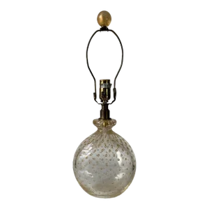 Mid 20th Century Vintage Archimede Seguso Vetri d'Arte Gold Bullicante Controlled Bubble Lamp