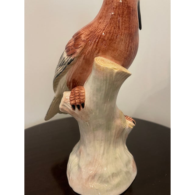 Eximious Italian Mid 20th Century Pair Porcelain Hoopoe Birds For Sale - Image 11 of 14