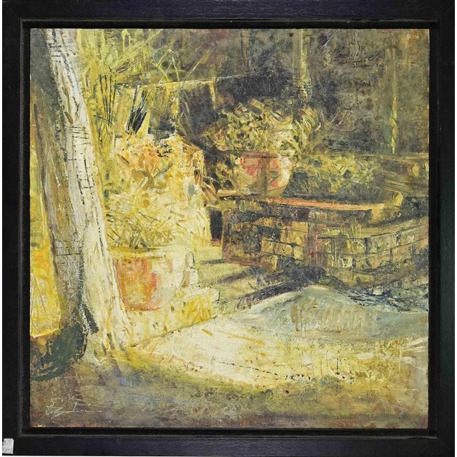 Cristiano Guitarrini, Corner of the Garden, Oil on Panel, 2007 For Sale