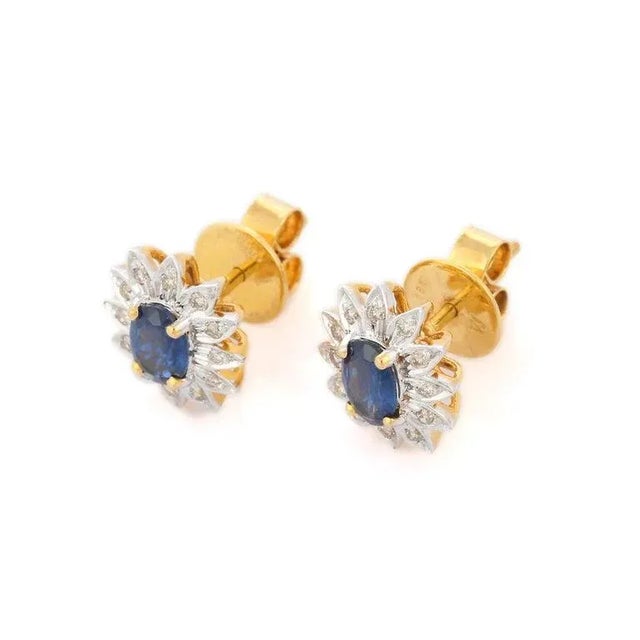 Studs create a subtle beauty while showcasing the colors of the natural precious gemstones and illuminating diamonds...