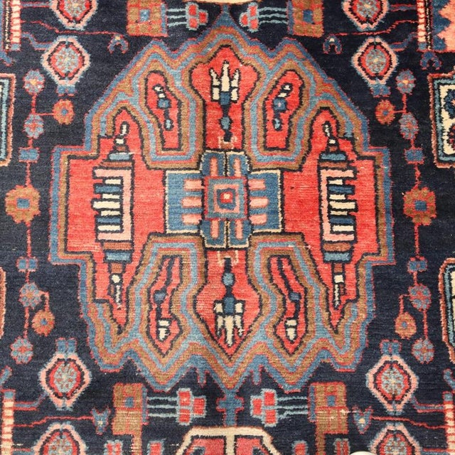 Middle Eastern Nahavand Rug in Wool For Sale - Image 4 of 9