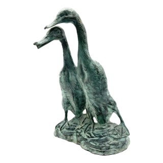 Chinese Duck Figurine in Bronze, 1990s For Sale