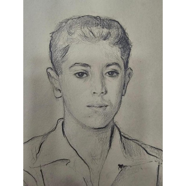 Modern Antoni Tàpies, Self-Portrait, 1954, Pencil Drawing For Sale - Image 3 of 17