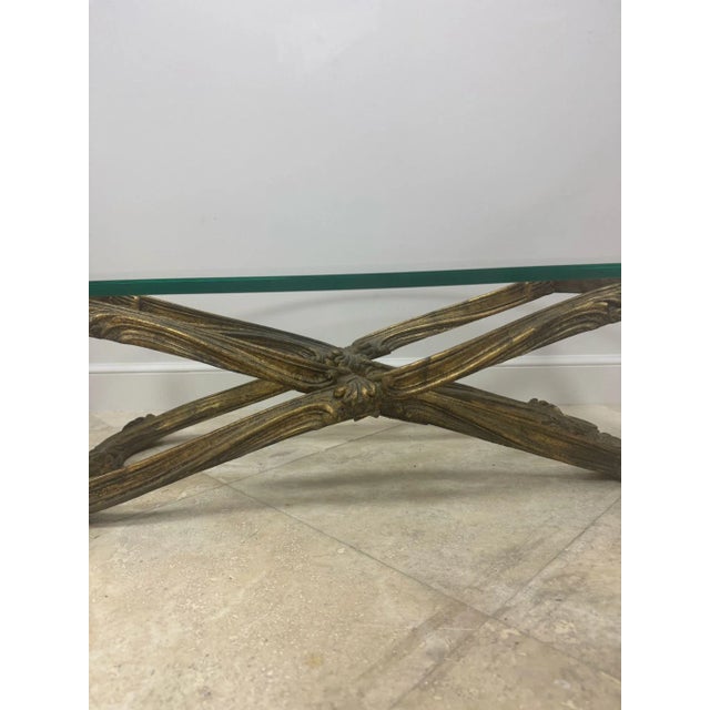 Jansen 1940’s Regency Oval Glass Top Coffee Table For Sale - Image 9 of 9