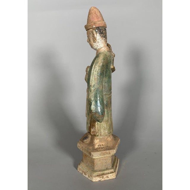 Asian Sculpture of a Mingqi Ming Dynasty (1368-1644) Sancai China For Sale - Image 3 of 8