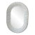 Vintage Large Oval Woven Rattan Framed Mirror For Sale