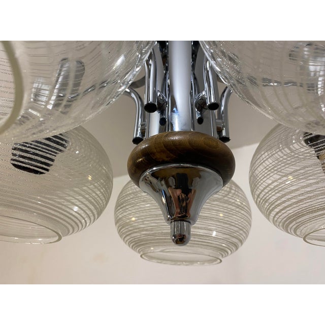 Vintage Five-Light Sputnik Chandelier by Emi Poljčane, Former Yugoslavia, 1983 For Sale - Image 9 of 17