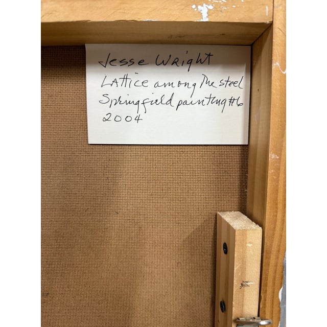 2004, Lattice Among the Steel, Contemporary Minimalist, Painted Wood Construction, Artist "Jesse Jay" Wright For Sale In Jacksonville, FL - Image 6 of 7