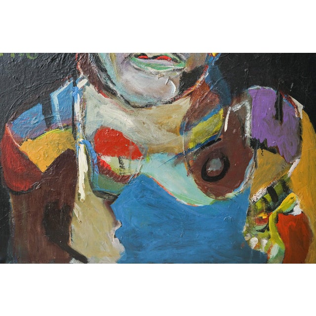 Tello, Expressionist Portrait, Late 20th Century, Oil on Board, Framed For Sale - Image 7 of 10