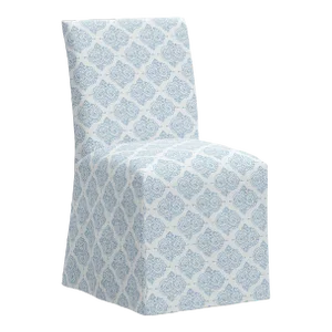John Robshaw x Cloth & Company Sadia Slipcover Dining Chair in Issa Light Indigo