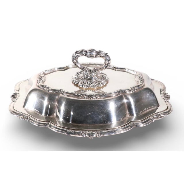 Metal Late 19th Century Classical Silver Plate Individual Entree Covered Serving Dish For Sale - Image 7 of 12