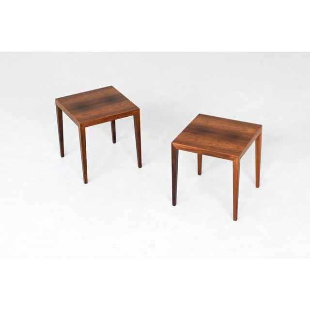 1960s Vintage Danish Side Tables in Rosewood by Severin Hansen, 1960, Set of 2 For Sale - Image 5 of 18
